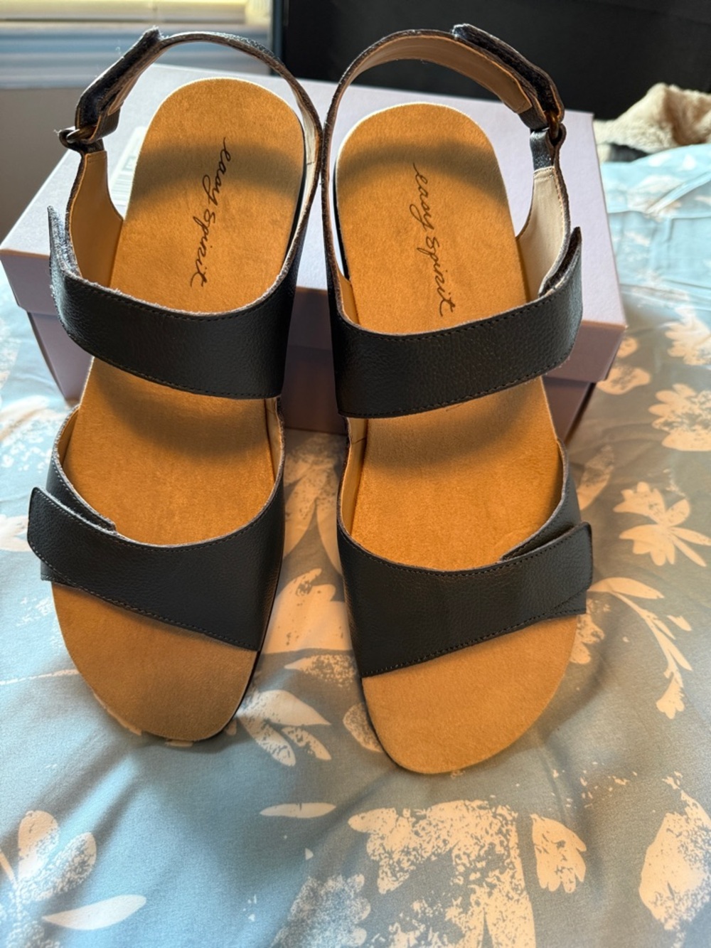 Easy Spirit Navy Blue Two-Strap Slingback Comfort Sandals